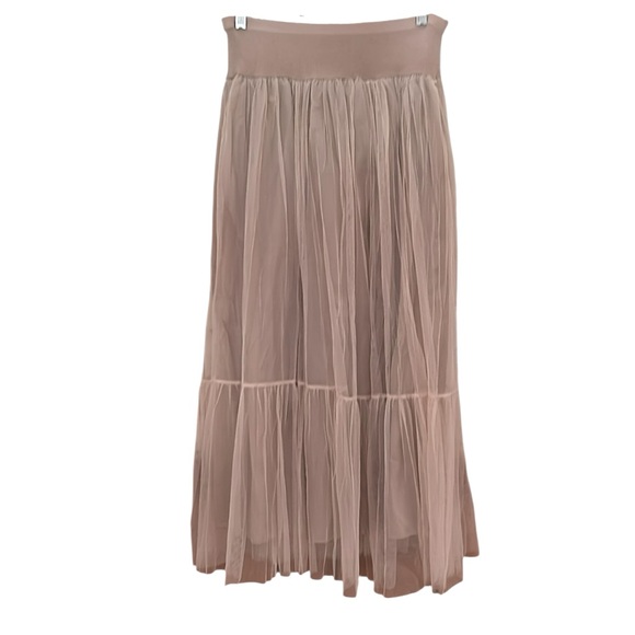 Keval Netted Skirt Taupe Mesh Tulle Midi Skirt Elastic Waist Women’s Small
AA - Picture 4 of 13